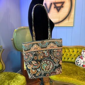 Vintage Vera Bradley 90s Retired Kensington Tote Bag And Readers Case